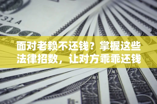 济南面对老赖不还钱？掌握这些法律招数，让对方乖乖还钱！